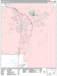 Carson City Wall Map