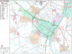 Albany Wall Map