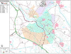 Schenectady Wall Map