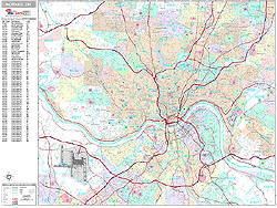 Cincinnati Wall Map