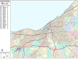 Cleveland Wall Map