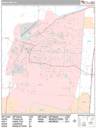 Middletown Wall Map