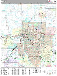 Tulsa Wall Map