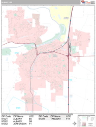 Albany Wall Map