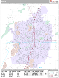 Bend Wall Map