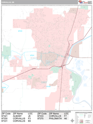 Corvallis Wall Map