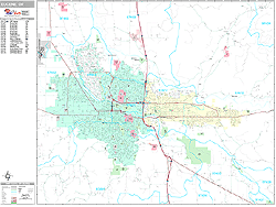 Eugene Wall Map