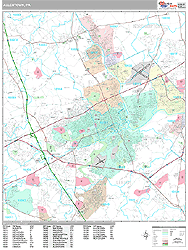 Allentown Wall Map