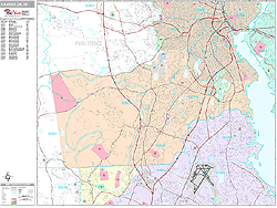 Cranston Wall Map