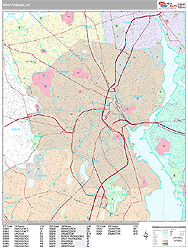 Providence Wall Map