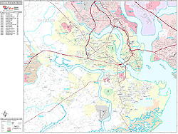 Charleston Wall Map