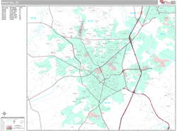 Rock Hill Wall Map