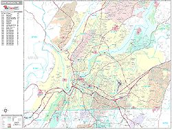 Chattanooga Wall Map