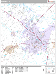 Johnson City Wall Map