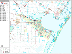 Corpus Christi Wall Map