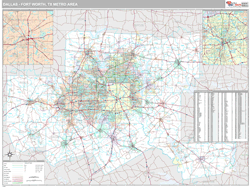 Dallas Fort Worth Wall Map