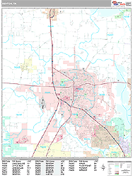 Denton Wall Map