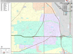 Euless Wall Map