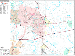 Longview Wall Map