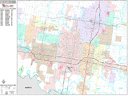 McAllen Wall Map