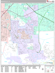 Missouri City Wall Map