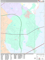 Rowlett Wall Map