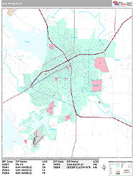 San Angelo Wall Map