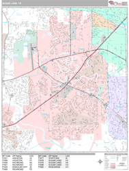 Sugar Land Wall Map