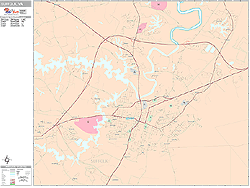 Suffolk Wall Map