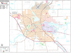 Eau Claire Wall Map