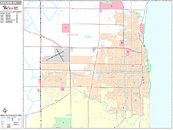 Kenosha Wall Map