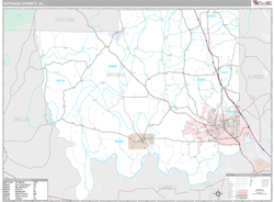 Autauga County, AL Wall Map