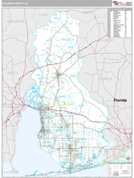 Baldwin County, AL Wall Map