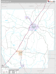 Butler County, AL Wall Map