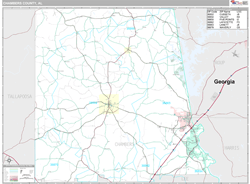 Chambers County, AL Wall Map