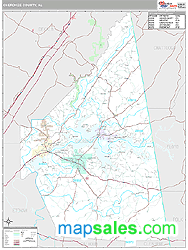 Cherokee County, AL Wall Map