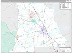 Chilton County, AL Wall Map