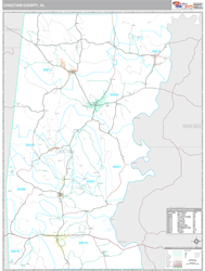 Choctaw County, AL Wall Map