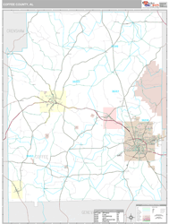 Coffee County, AL Wall Map