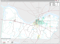 Colbert County, AL Wall Map