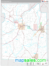 Covington County, AL Wall Map
