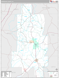 Crenshaw County, AL Wall Map