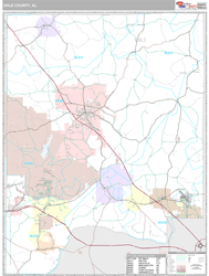 Dale County, AL Wall Map