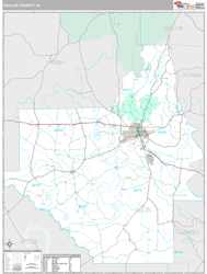 Dallas County, AL Wall Map