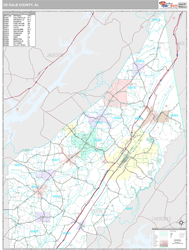 DeKalb County, AL Wall Map