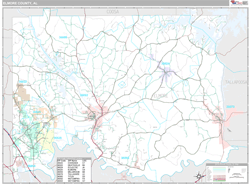 Elmore County, AL Wall Map