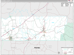 Escambia County, AL Wall Map