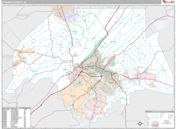 Etowah County, AL Wall Map