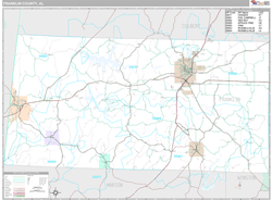 Franklin County, AL Wall Map