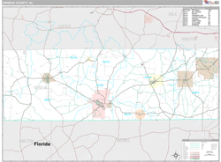 Geneva County, AL Wall Map